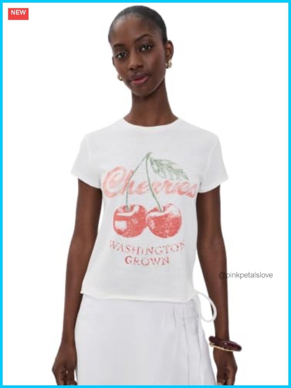 Free People Nova Graphic Tee Capped Sleeves Organic Cotton Blend Crew Neck